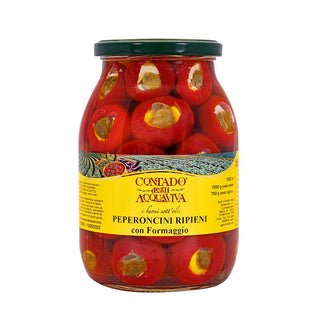 Peperoni piccanti ripieni di formaggio cremoso - 1kg