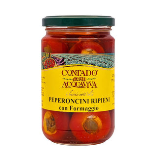 Peperoni piccanti ripieni di formaggio cremoso - 280 gr