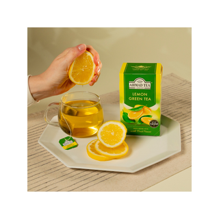 Tè verde Ahmad Lemon Green (Scatola da 20 bustine da 40g)