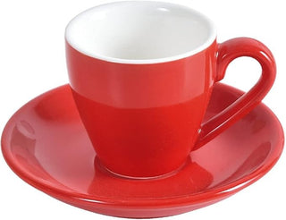 Tazza e piattino in ceramica 70 ml Tulipan - Rosa